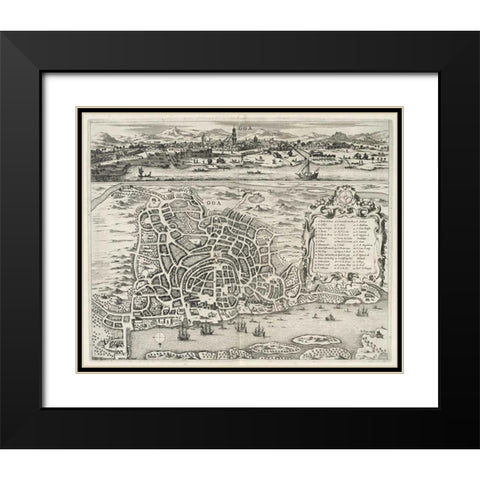View of Goa Black Modern Wood Framed Art Print with Double Matting by Wassberger,Johannes Jansonnius