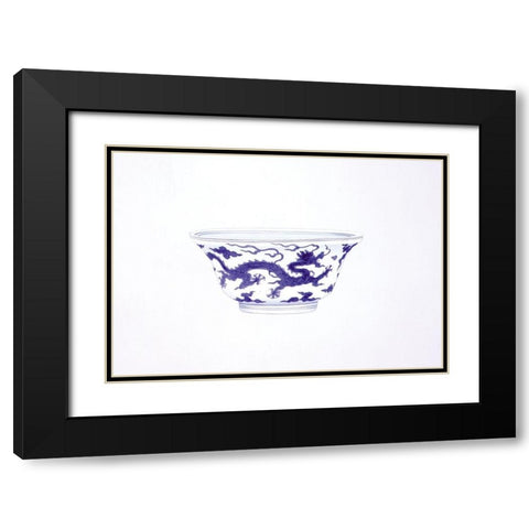 Dragon Bowl Black Modern Wood Framed Art Print with Double Matting by Anderton, Caroline