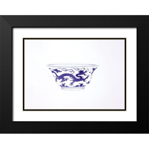 Dragon Bowl Black Modern Wood Framed Art Print with Double Matting by Anderton, Caroline