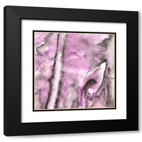 PURPLE Black Modern Wood Framed Art Print with Double Matting by Atelier B Art Studio