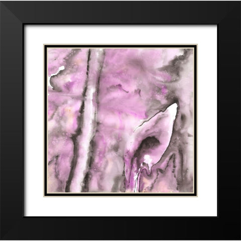PURPLE Black Modern Wood Framed Art Print with Double Matting by Atelier B Art Studio