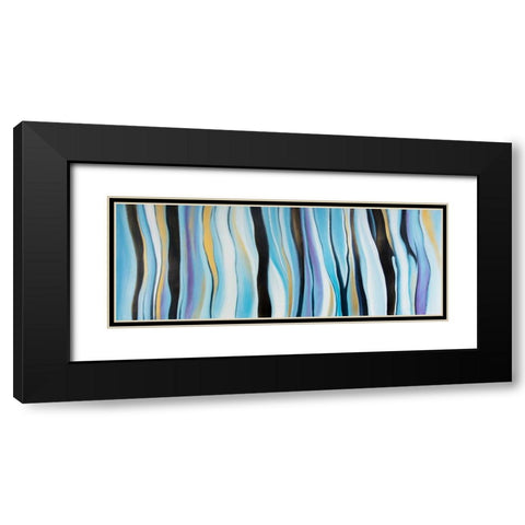BLUE MOOD Black Modern Wood Framed Art Print with Double Matting by Atelier B Art Studio