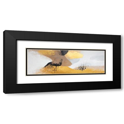 IMPROVISATION Black Modern Wood Framed Art Print with Double Matting by Atelier B Art Studio