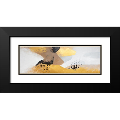 IMPROVISATION Black Modern Wood Framed Art Print with Double Matting by Atelier B Art Studio