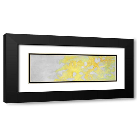 Golden clouds Black Modern Wood Framed Art Print with Double Matting by Atelier B Art Studio