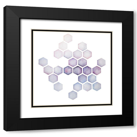ALVEOLI LILAC Black Modern Wood Framed Art Print with Double Matting by Atelier B Art Studio