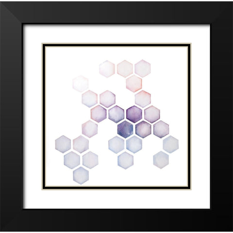 ALVEOLI Black Modern Wood Framed Art Print with Double Matting by Atelier B Art Studio