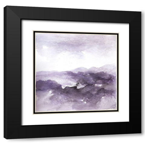 PURPLE CLOUD Black Modern Wood Framed Art Print with Double Matting by Atelier B Art Studio