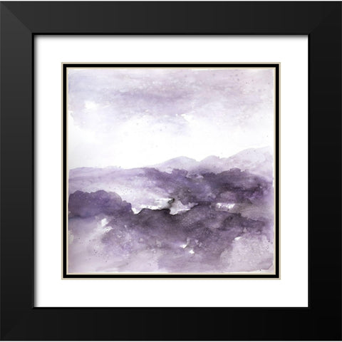 PURPLE CLOUD Black Modern Wood Framed Art Print with Double Matting by Atelier B Art Studio