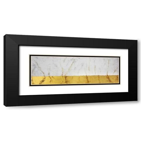 GOLDEN SHINE Black Modern Wood Framed Art Print with Double Matting by Atelier B Art Studio