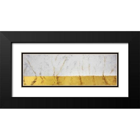 GOLDEN SHINE Black Modern Wood Framed Art Print with Double Matting by Atelier B Art Studio