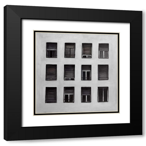 Windows Black Modern Wood Framed Art Print with Double Matting by Atelier B Art Studio