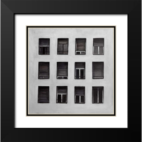 Windows Black Modern Wood Framed Art Print with Double Matting by Atelier B Art Studio