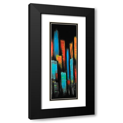 ABSTRACT AND COLORFUL TALL BUILDINGS Black Modern Wood Framed Art Print with Double Matting by Atelier B Art Studio