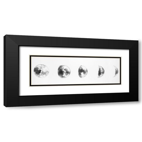BLACK AND WHITE ECLIPSE Black Modern Wood Framed Art Print with Double Matting by Atelier B Art Studio
