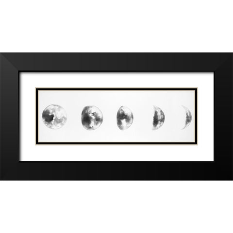 BLACK AND WHITE ECLIPSE Black Modern Wood Framed Art Print with Double Matting by Atelier B Art Studio