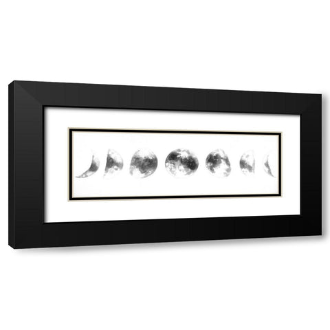 ECLIPSE IN SEVERAL PHASES Black Modern Wood Framed Art Print with Double Matting by Atelier B Art Studio
