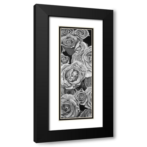 VINTAGE ROSES Black Modern Wood Framed Art Print with Double Matting by Atelier B Art Studio