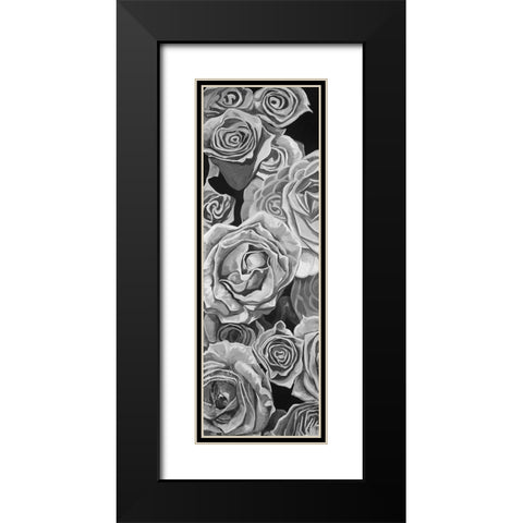 VINTAGE ROSES Black Modern Wood Framed Art Print with Double Matting by Atelier B Art Studio