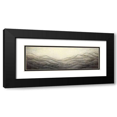 Desaturated Highslands Black Modern Wood Framed Art Print with Double Matting by Atelier B Art Studio