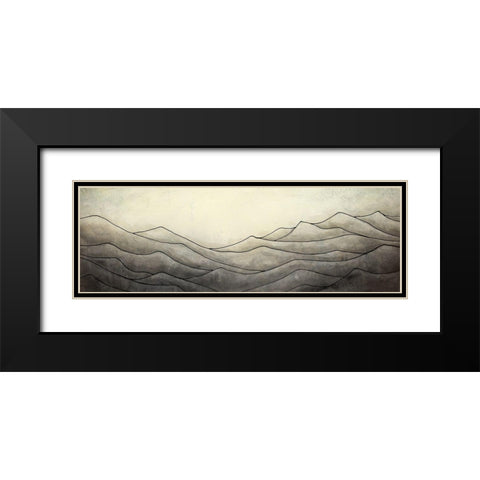 Desaturated Highslands Black Modern Wood Framed Art Print with Double Matting by Atelier B Art Studio