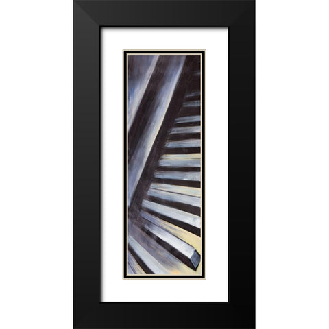 PIANO KEYS Black Modern Wood Framed Art Print with Double Matting by Atelier B Art Studio