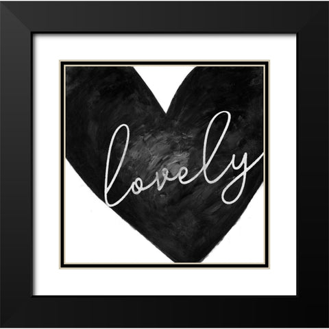 LOVELY Black Modern Wood Framed Art Print with Double Matting by Atelier B Art Studio