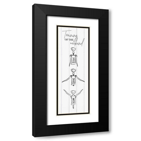 TRAINING OF THE WEEKEND Black Modern Wood Framed Art Print with Double Matting by Atelier B Art Studio