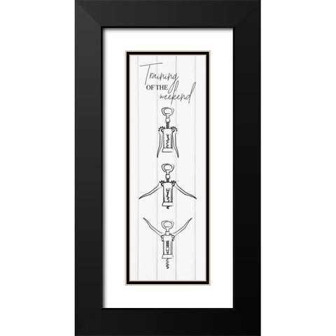 TRAINING OF THE WEEKEND Black Modern Wood Framed Art Print with Double Matting by Atelier B Art Studio