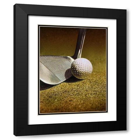 GOLF CLOSEUP Black Modern Wood Framed Art Print with Double Matting by Atelier B Art Studio