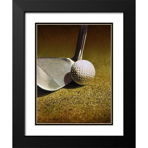 GOLF CLOSEUP Black Modern Wood Framed Art Print with Double Matting by Atelier B Art Studio
