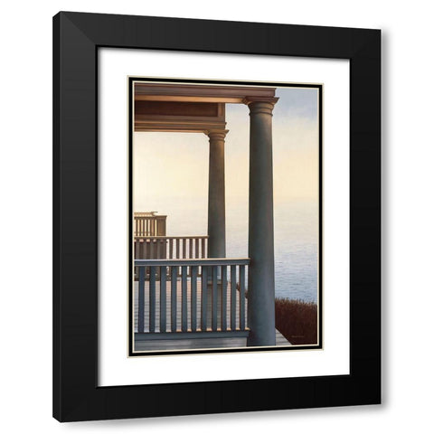 October Portico Black Modern Wood Framed Art Print with Double Matting by Pollera, Daniel