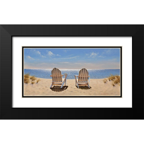 Quite Time Black Modern Wood Framed Art Print with Double Matting by Pollera, Daniel