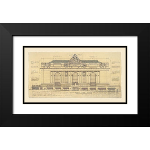 Grand Central Station Black Modern Wood Framed Art Print with Double Matting by Vilar, Roger