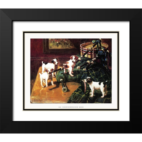 He Who Pays the Piper Black Modern Wood Framed Art Print with Double Matting by Hayes, John