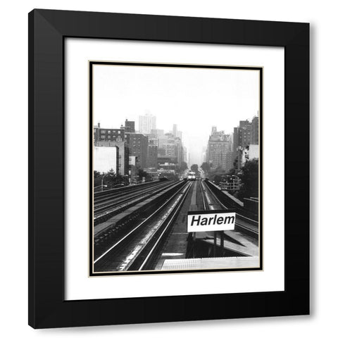 Next Stop Harlem Black Modern Wood Framed Art Print with Double Matting by Fisch, Ellen