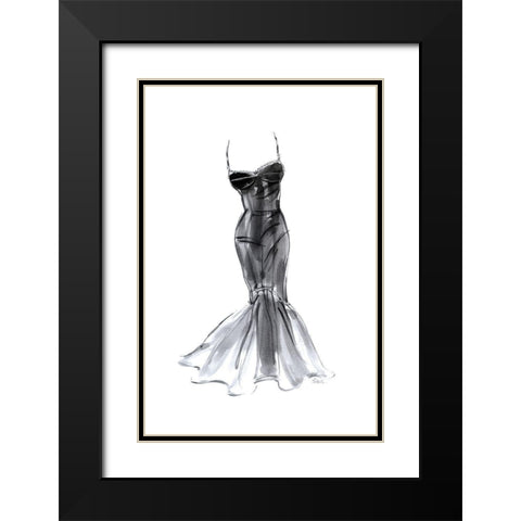 Black Dress With Flair Black Modern Wood Framed Art Print with Double Matting by Amico, Tina