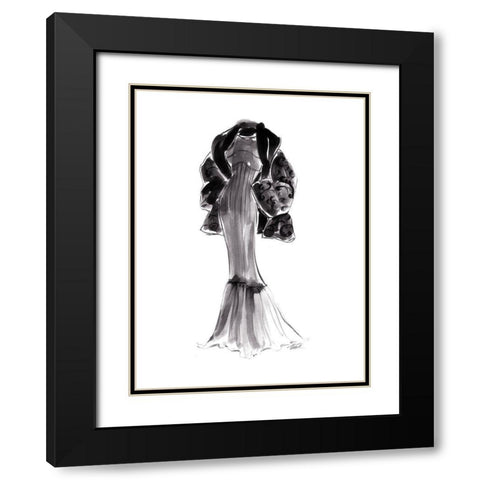 Evening Coat Black Modern Wood Framed Art Print with Double Matting by Amico, Tina