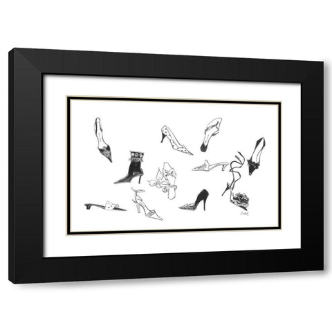 Dix Chaussures Black Modern Wood Framed Art Print with Double Matting by Amico, Tina