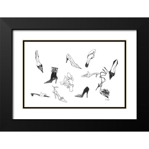 Dix Chaussures Black Modern Wood Framed Art Print with Double Matting by Amico, Tina