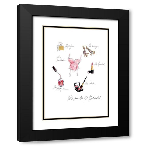 Les Musts de Beauté Black Modern Wood Framed Art Print with Double Matting by Amico, Tina