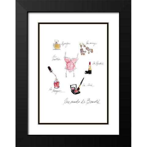 Les Musts de Beauté Black Modern Wood Framed Art Print with Double Matting by Amico, Tina