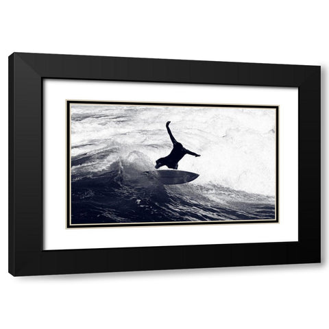 Wild Ride Black Modern Wood Framed Art Print with Double Matting by Anonymous