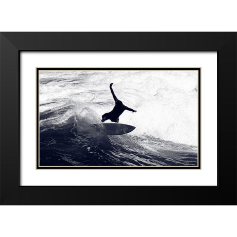 Wild Ride Black Modern Wood Framed Art Print with Double Matting by Anonymous