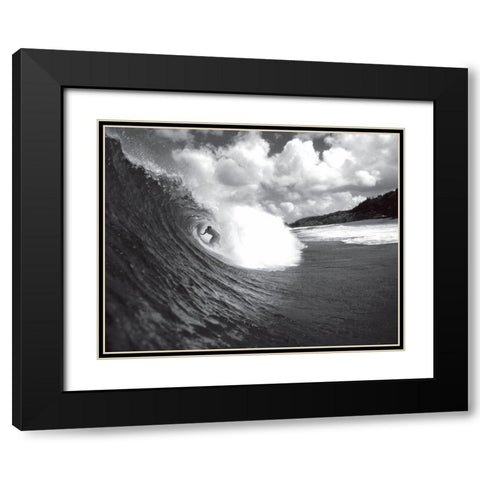 Pipeline II Black Modern Wood Framed Art Print with Double Matting by Anonymous