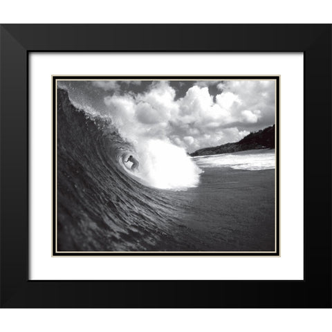 Pipeline II Black Modern Wood Framed Art Print with Double Matting by Anonymous