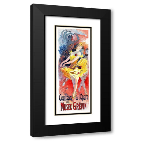 Musee Grevin, 1891 Black Modern Wood Framed Art Print with Double Matting by Cheret, Jules