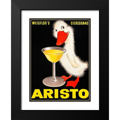 Aristo Cognac, 1957 Black Modern Wood Framed Art Print with Double Matting by Anonymous