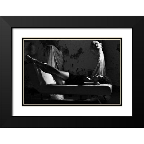 After the Ballet I. Black Modern Wood Framed Art Print with Double Matting by Sipos, Judit
