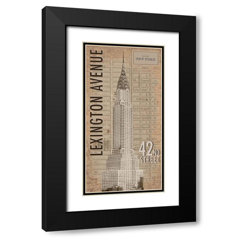Chrysler Black Modern Wood Framed Art Print with Double Matting by Anonymous